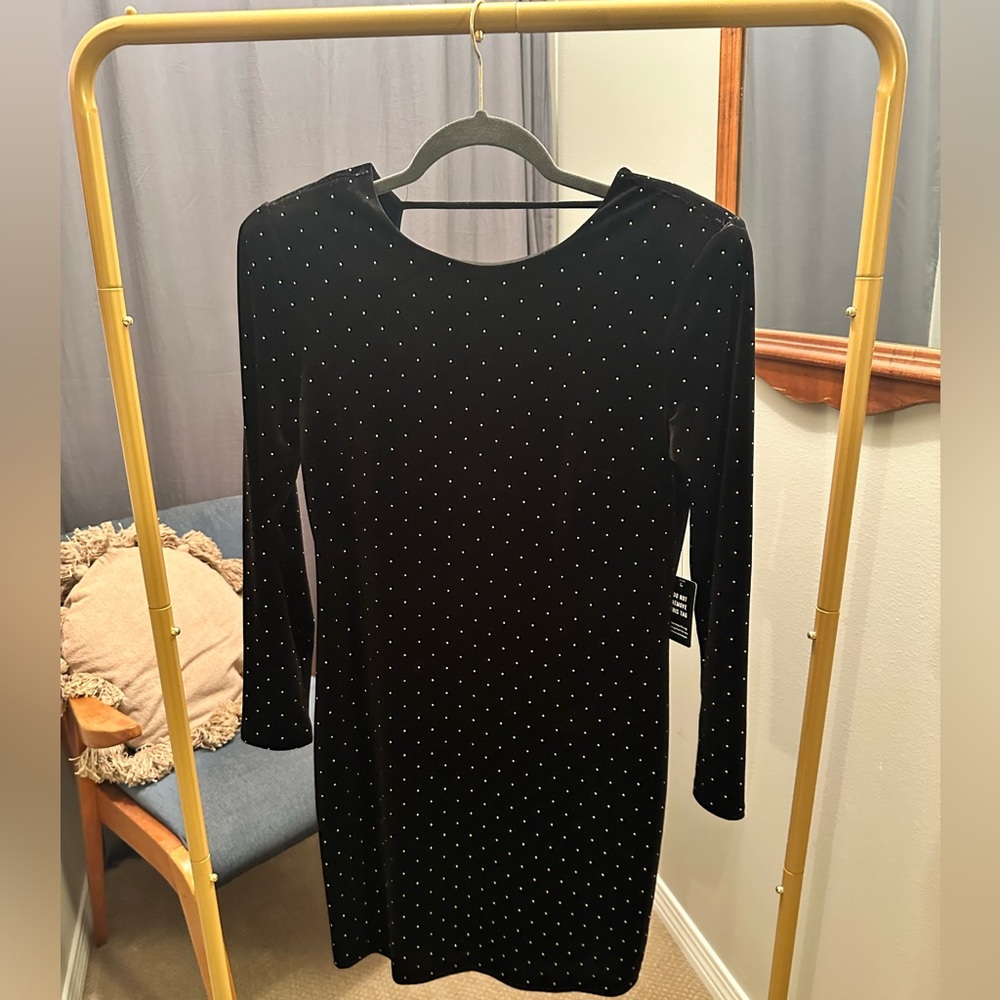 NWT Black Velvet Dress from Express